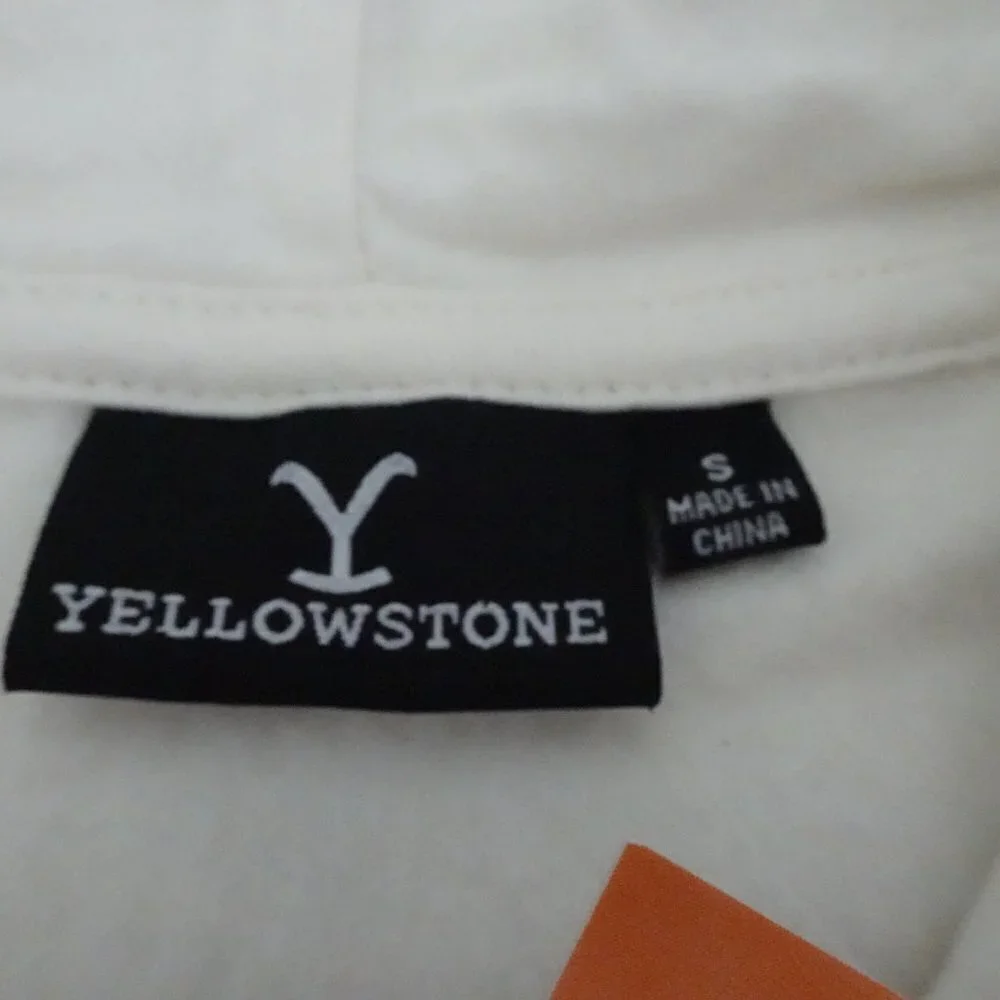 Yellowstone Hoodie Sweatshirt Women's Size S Ivory Dutton Ranch Horse Western - Picture 6 of 7